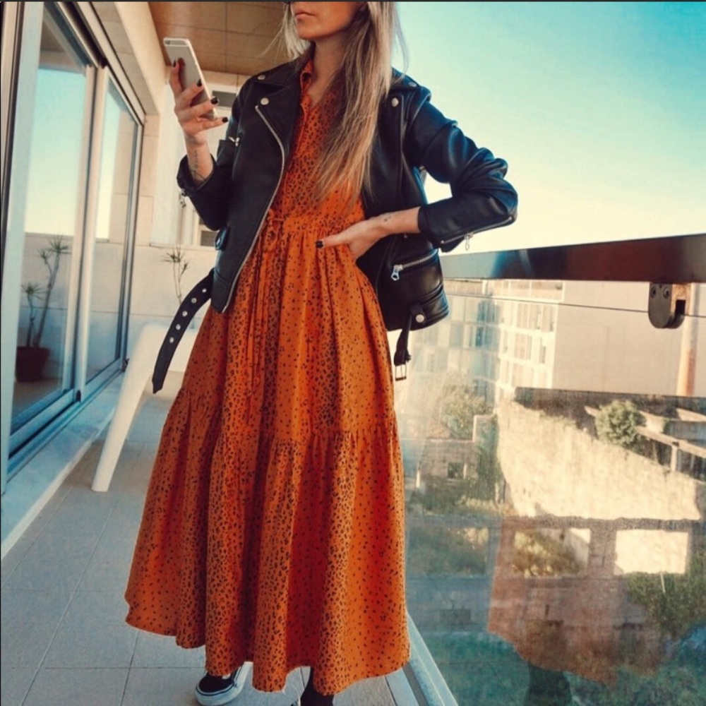 Cheetah print midi dress
